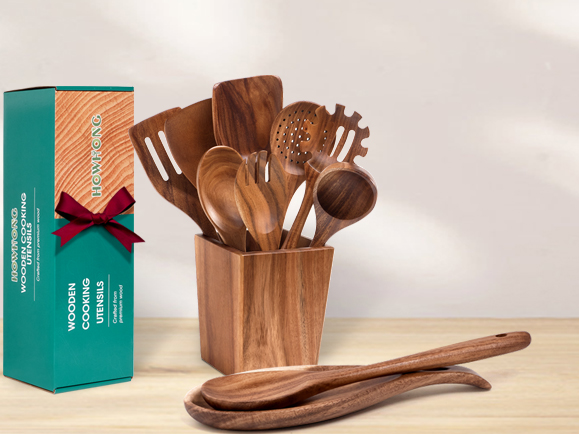 Classic Acacia Utensil Set