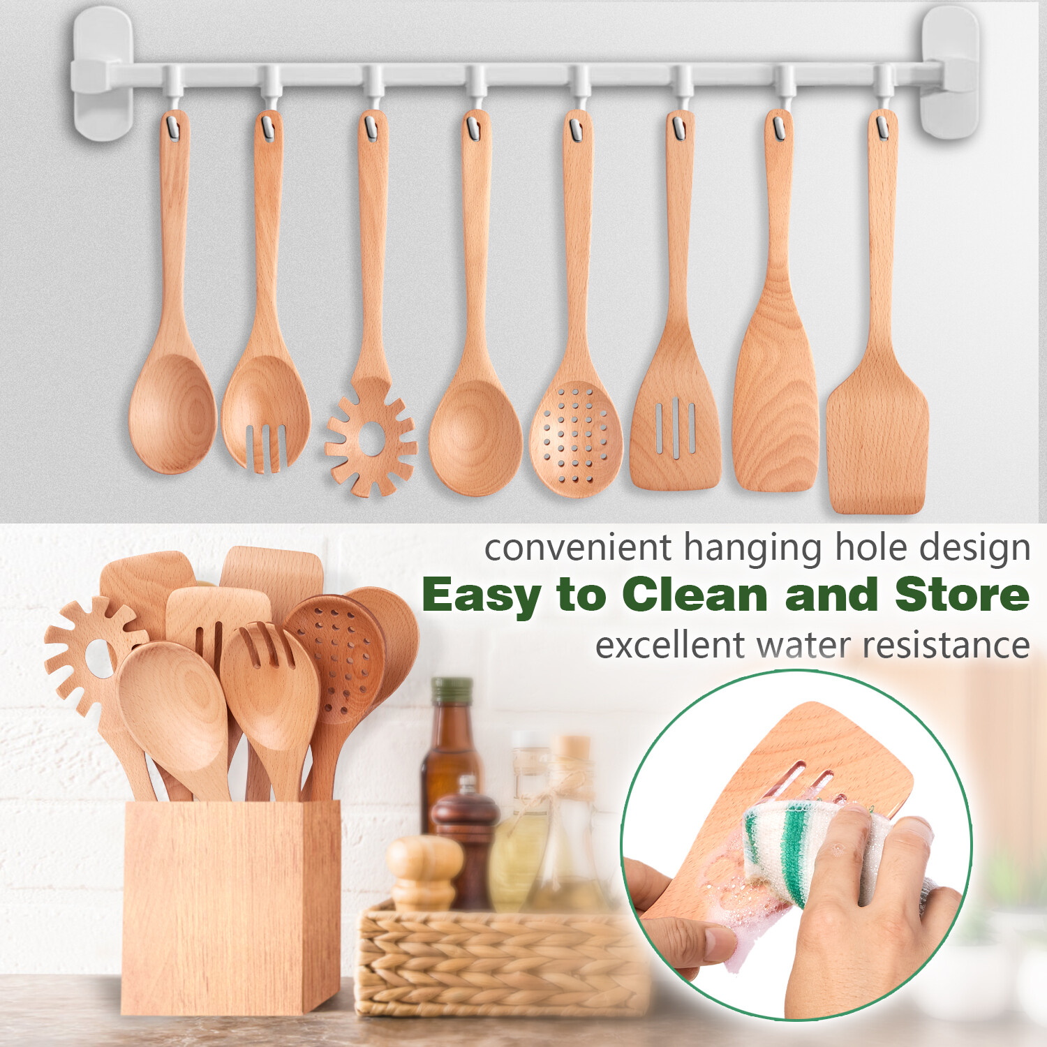 Beech Wood Cooking Spoon