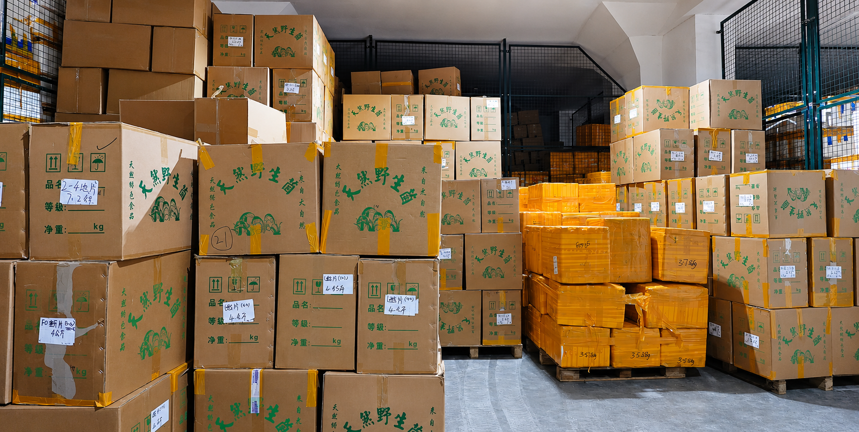 Large cold storage, fresh-keeping storage, ample inventory