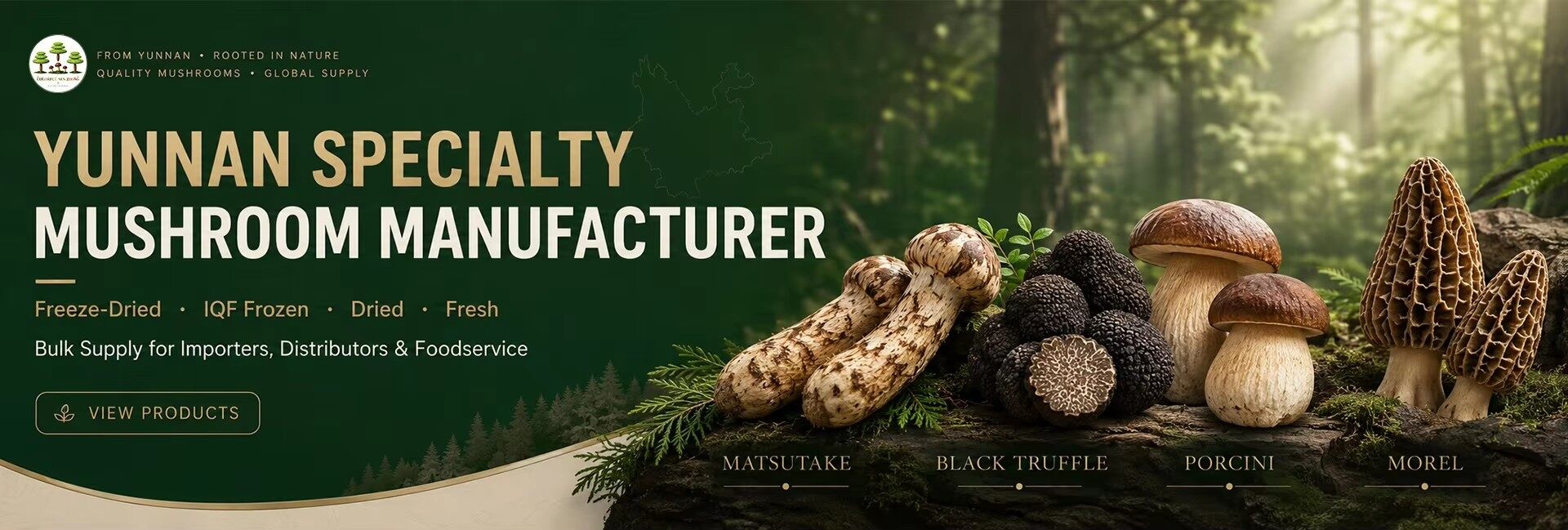 Yunnan specialty mushroom manufacturer banner