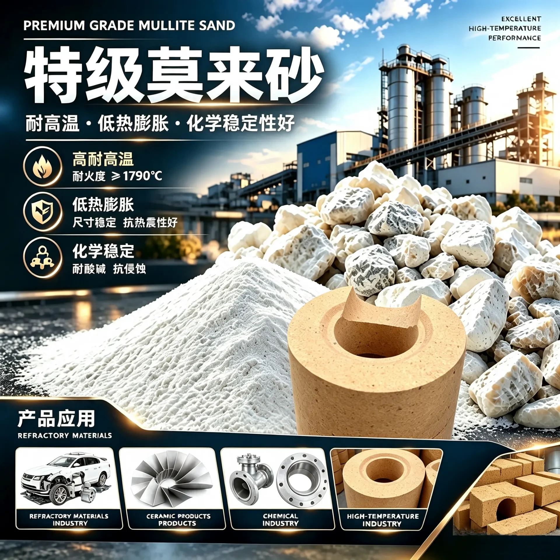 Kaolin raw material stockpile