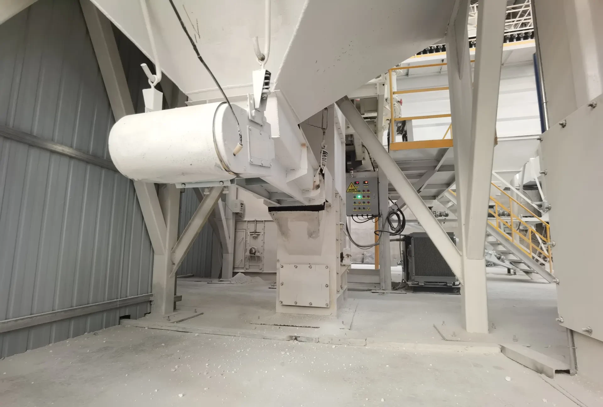 On-site footage of crushing and granulation