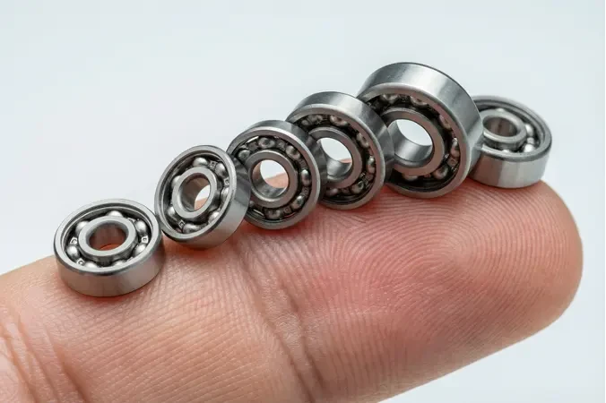 Precision miniature bearings at your fingertips, available in sizes from 1 to 9 mm.