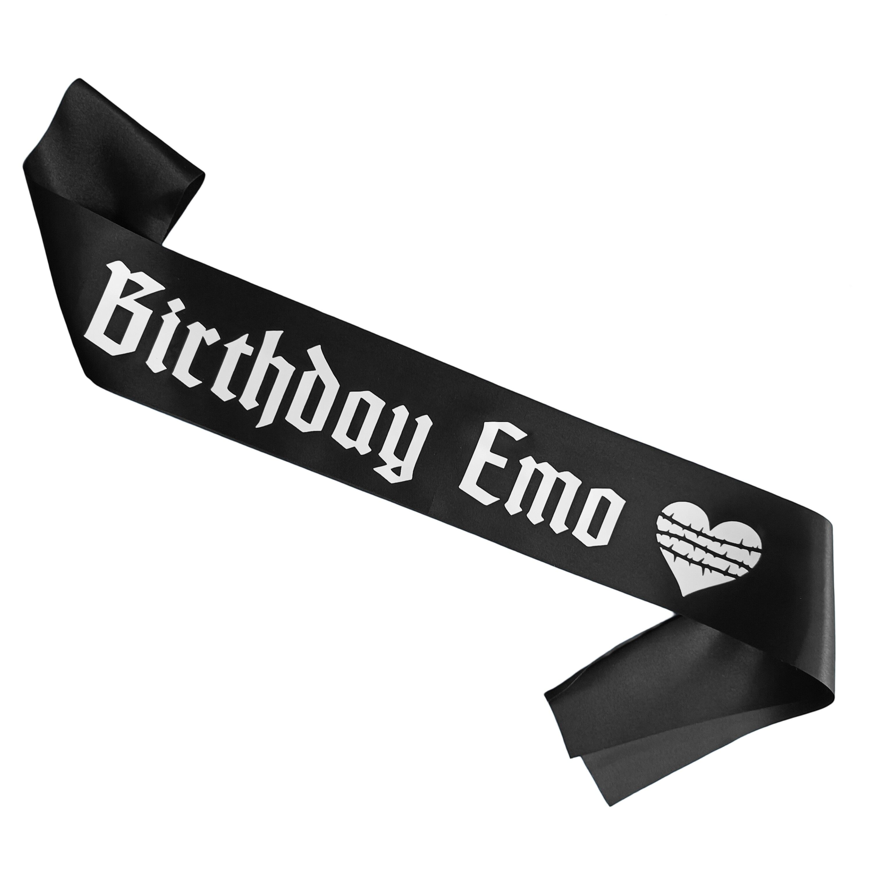 Decorit Emo Birthday Party Sash, for Scene Kids & Raw Emotion