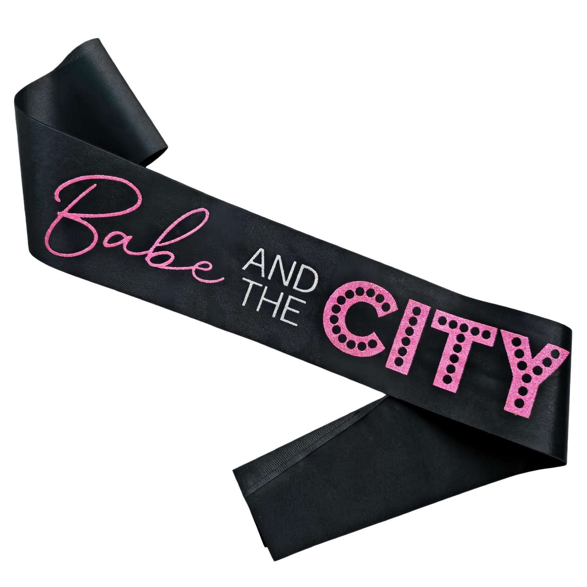 Decorit Babe AND THE CITY Sash, NYC Bachelorette Decor, Bridesmaid Sash
