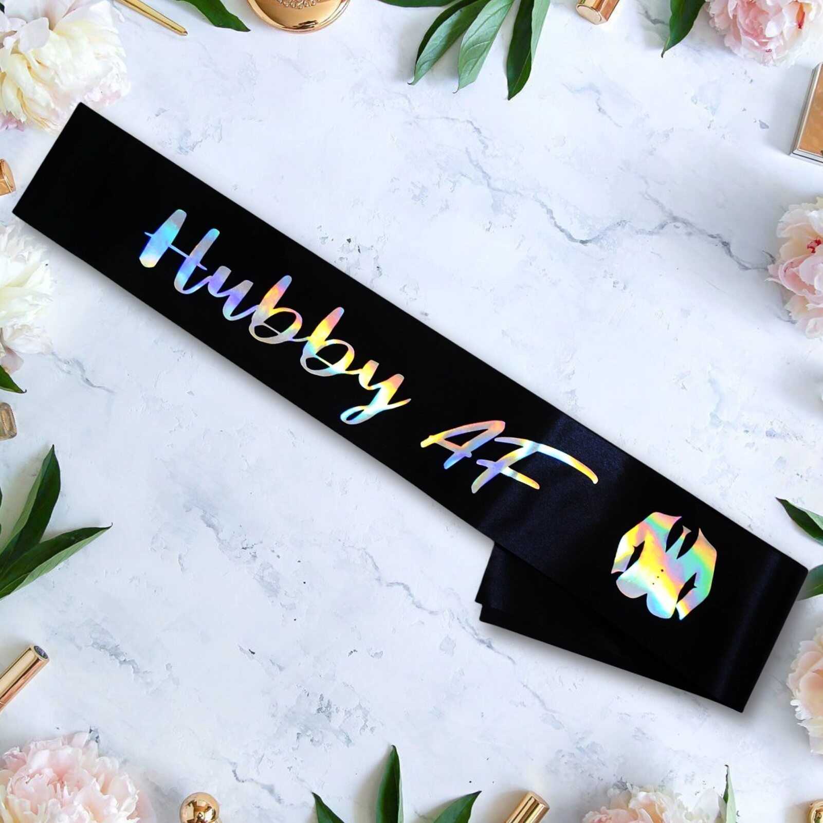 Decorit Hubby AF Groom Sash, Bachelor Party Sash for Future Groom-to-Be