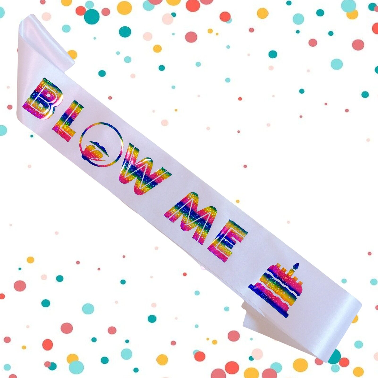 Decorit Blow Me It’s My Birthday Sash, Funny Gag Birthday Gift for Men