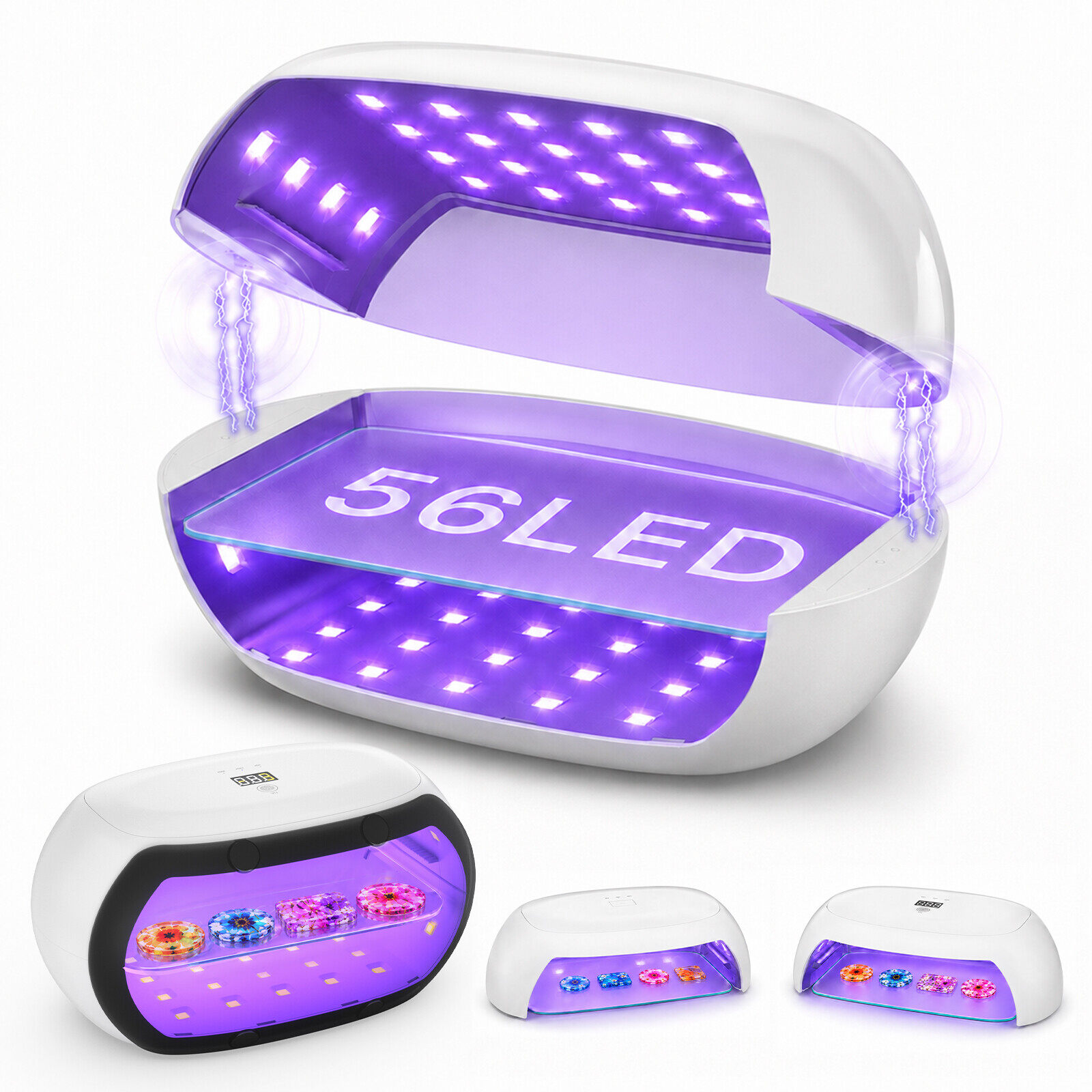 UV Light for Resin, 56W 56 LEDs Double-Sided UV Resin Curing Lamp