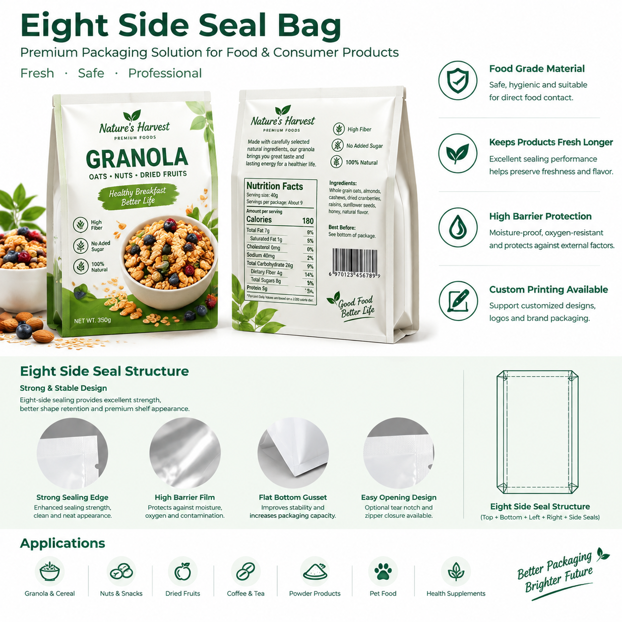Eight-Sided Seal Bags