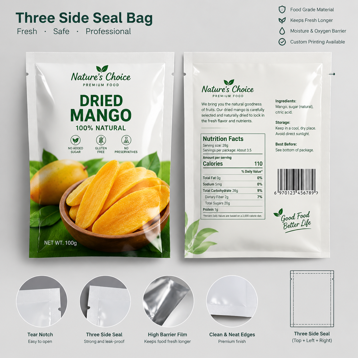 Three-side Seal Bags
