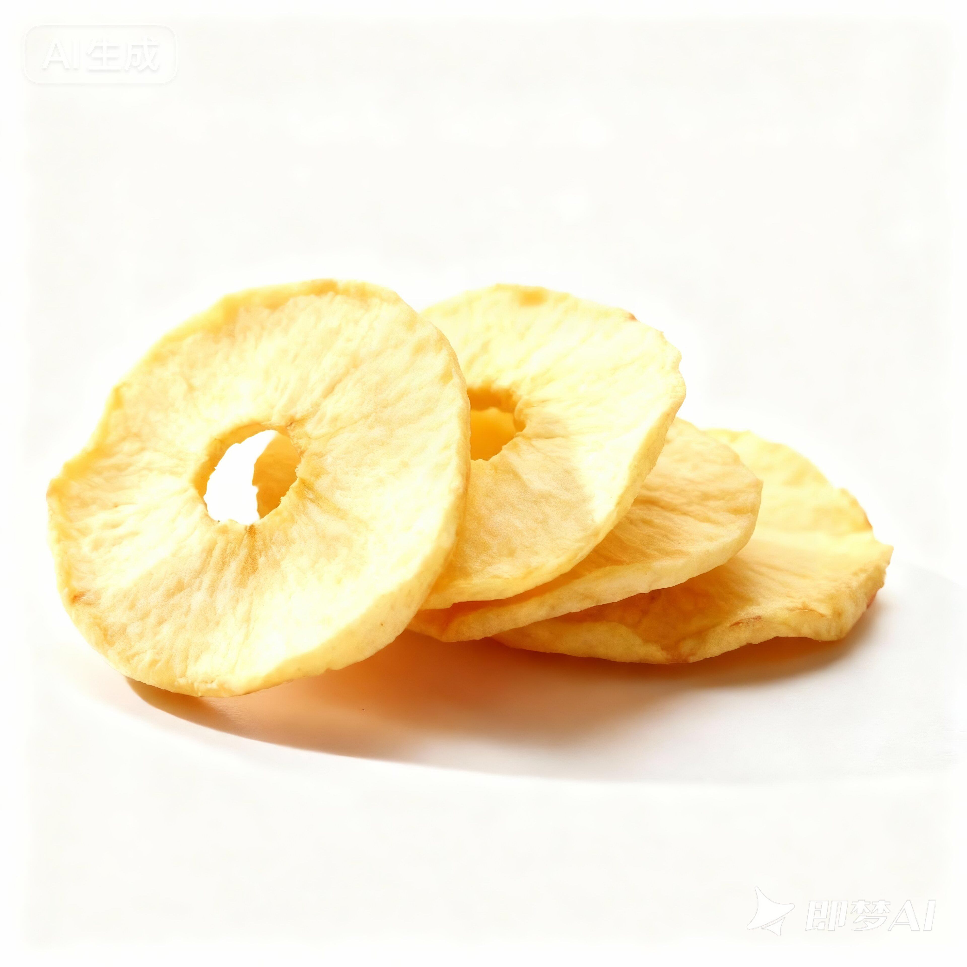 Non-fried, non-puffed apple crisps