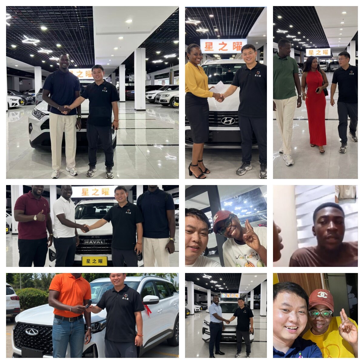 Customer handshake at showroom