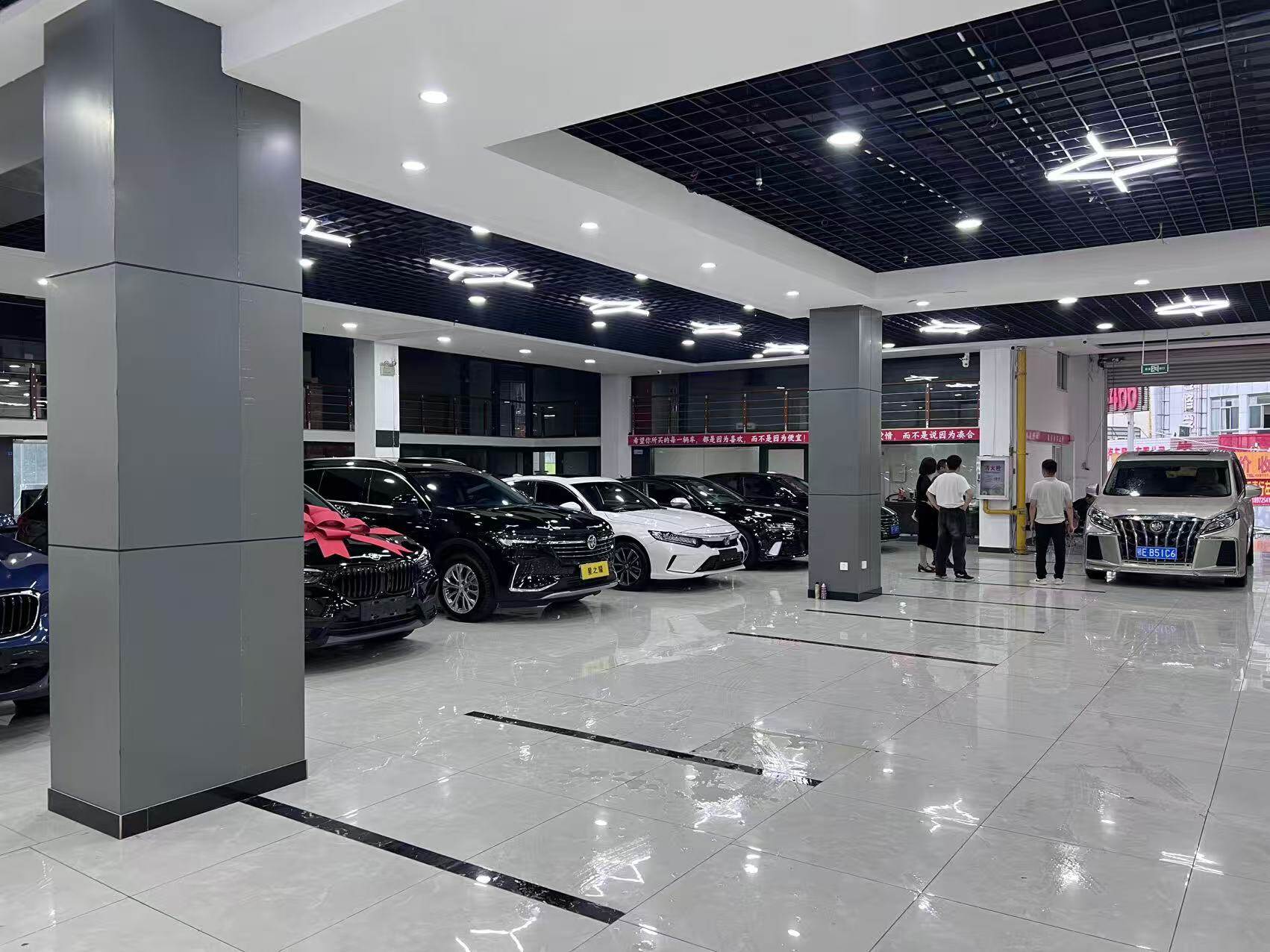 Showroom interior with multiple brands
