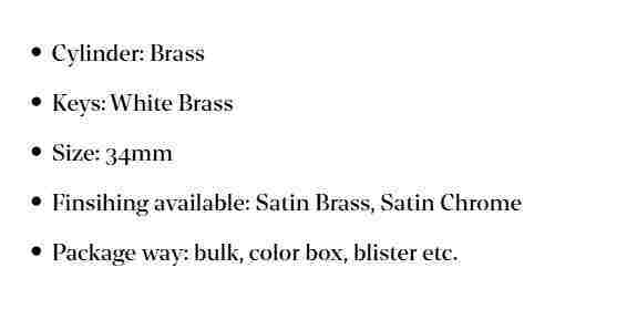 DF-138 brass cylinder specifications