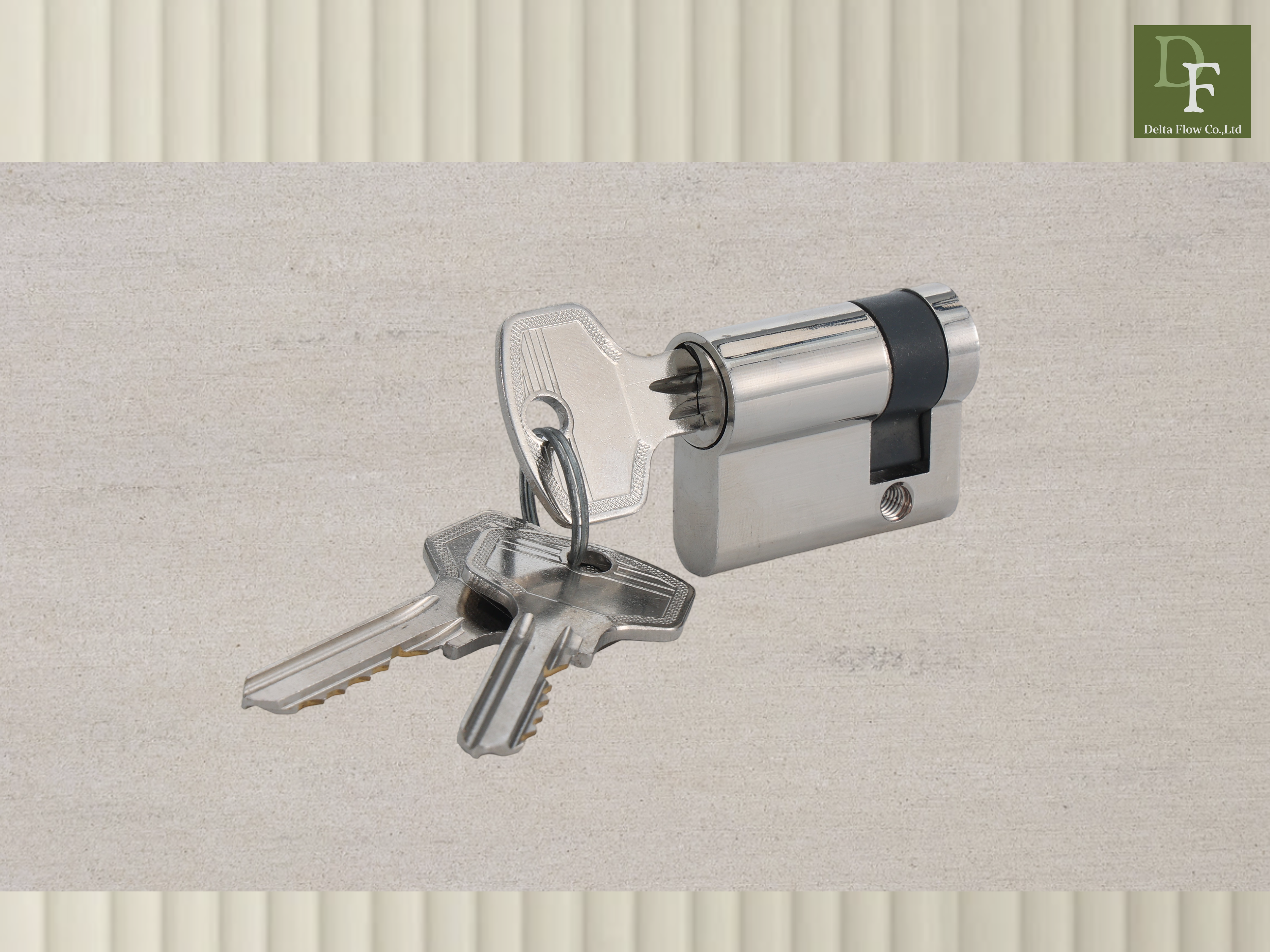 DF-LB207 chrome cylinder lock with keys product photo