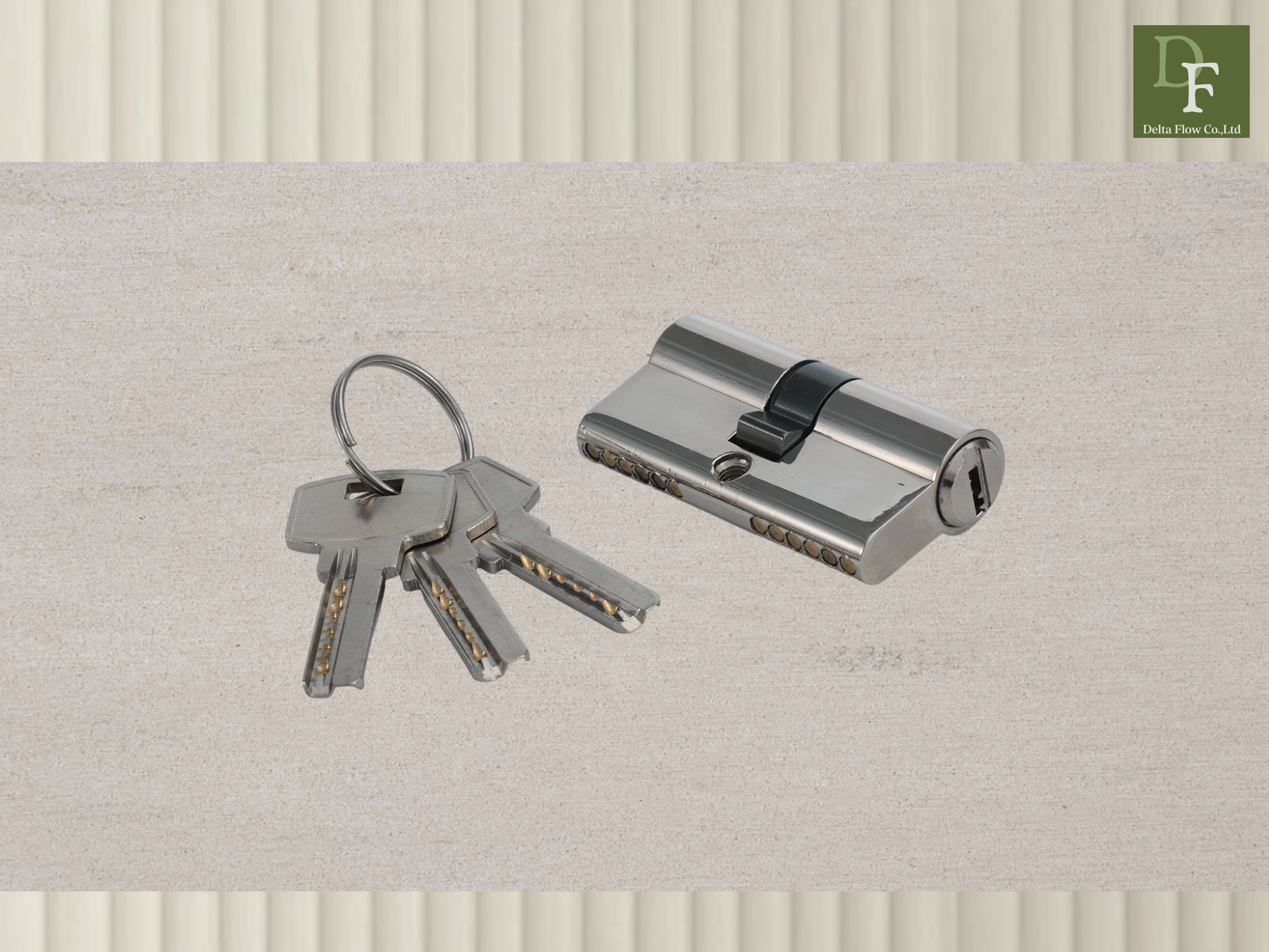 DF-LB201 brass cylinder lock with security keys product photo