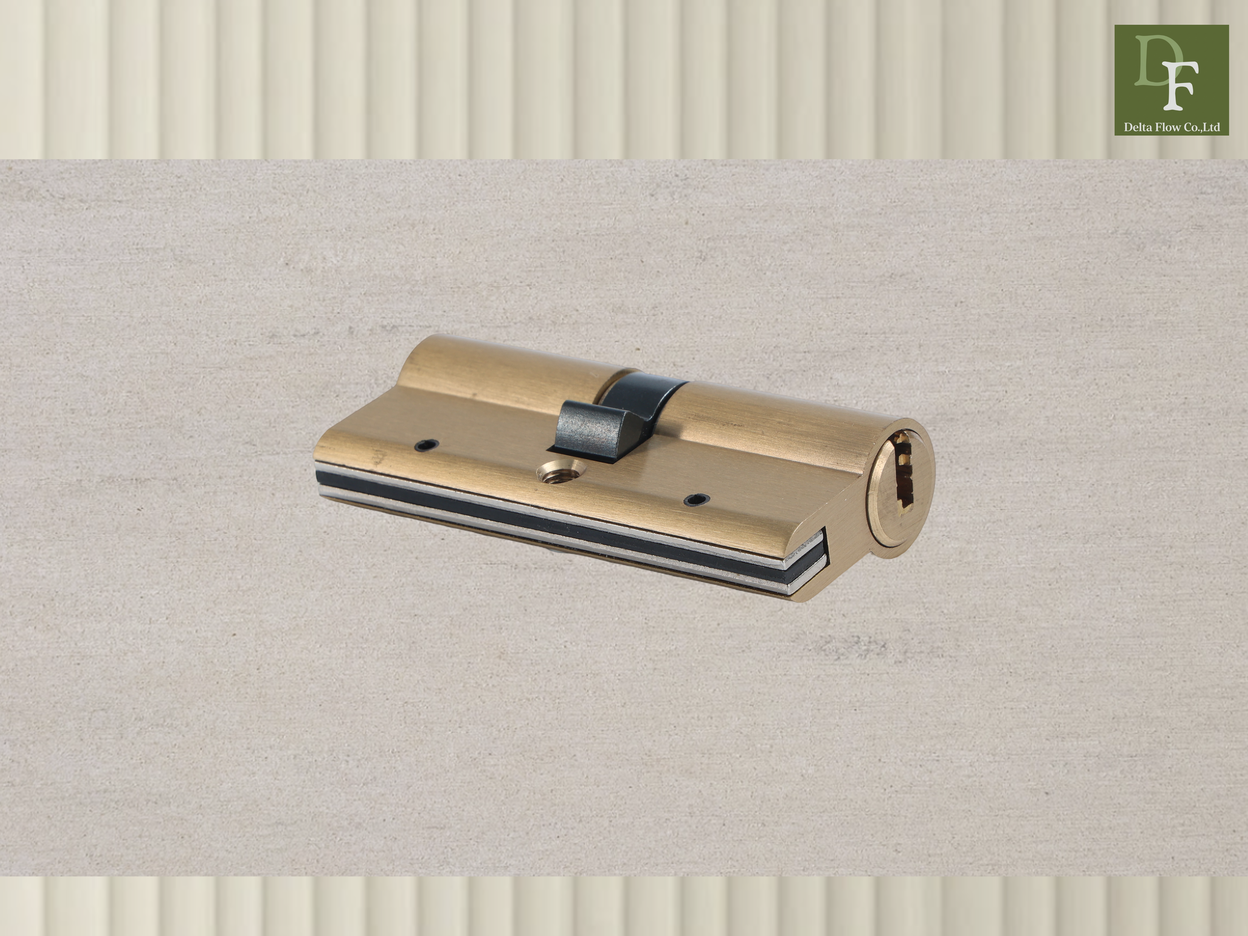 DF-LB206 brass cylinder lock side view product photo