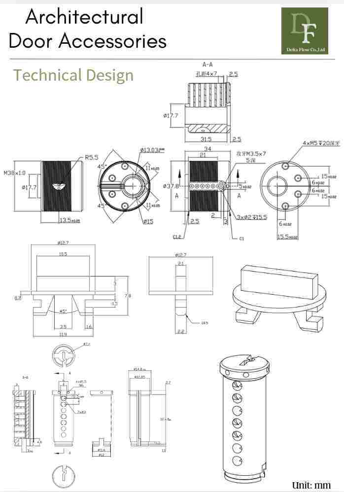 DF-138 technical design dimension diagram