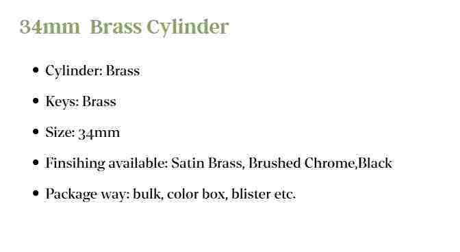 DF-137 34mm brass cylinder specifications