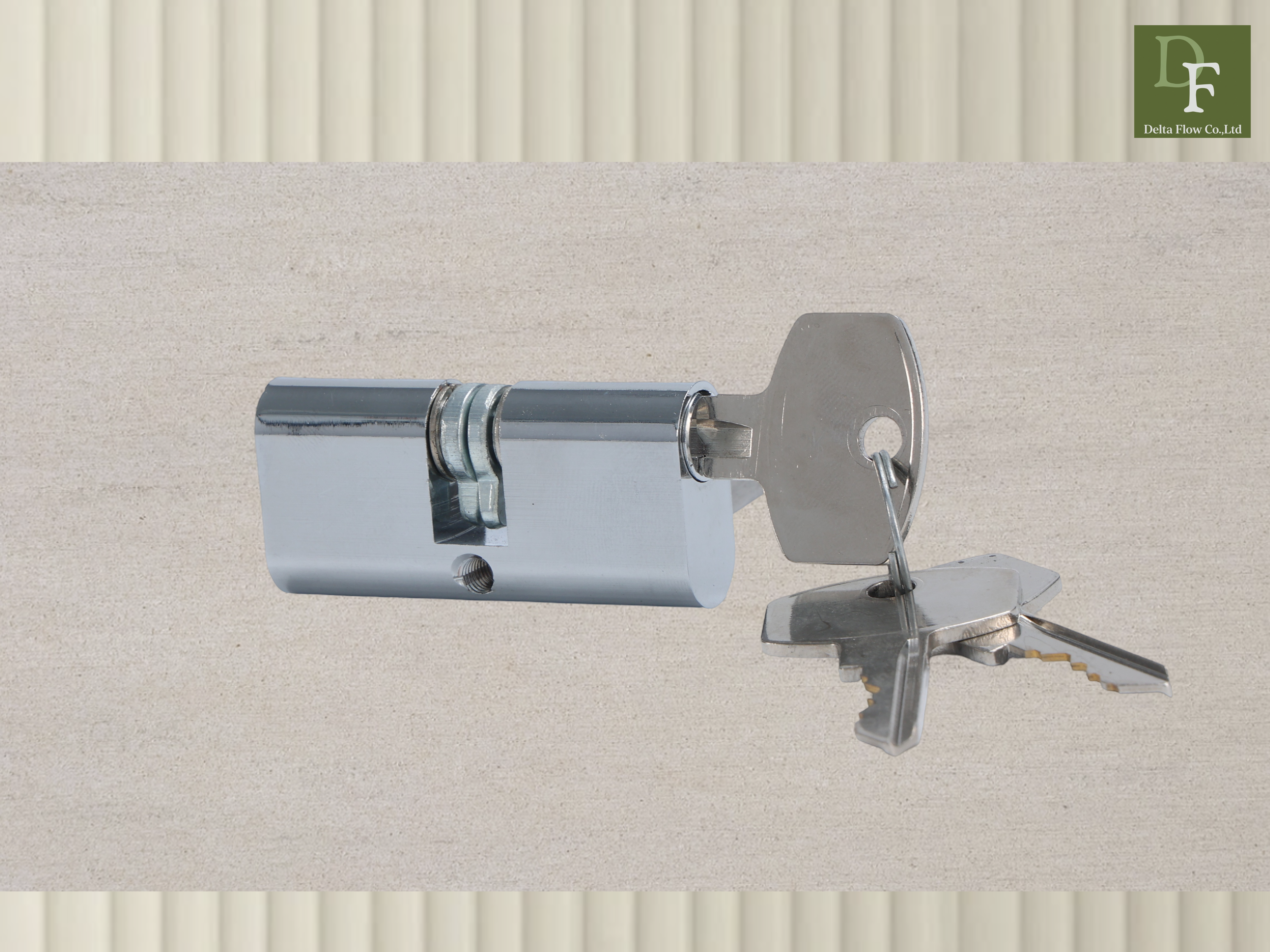 DF-LB209 chrome cylinder lock with keys product photo