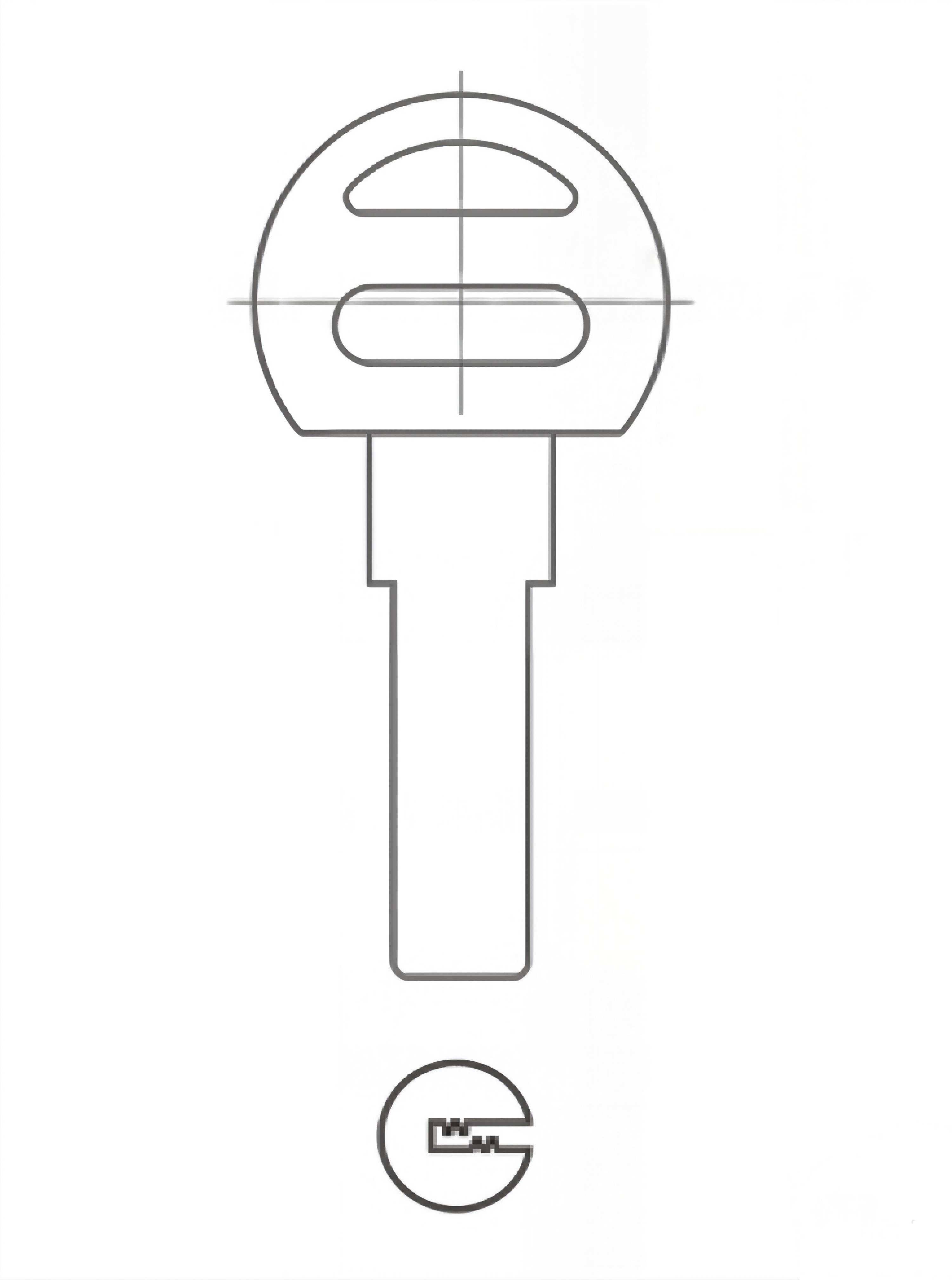 Reversible-key brass padlock key ways diagram