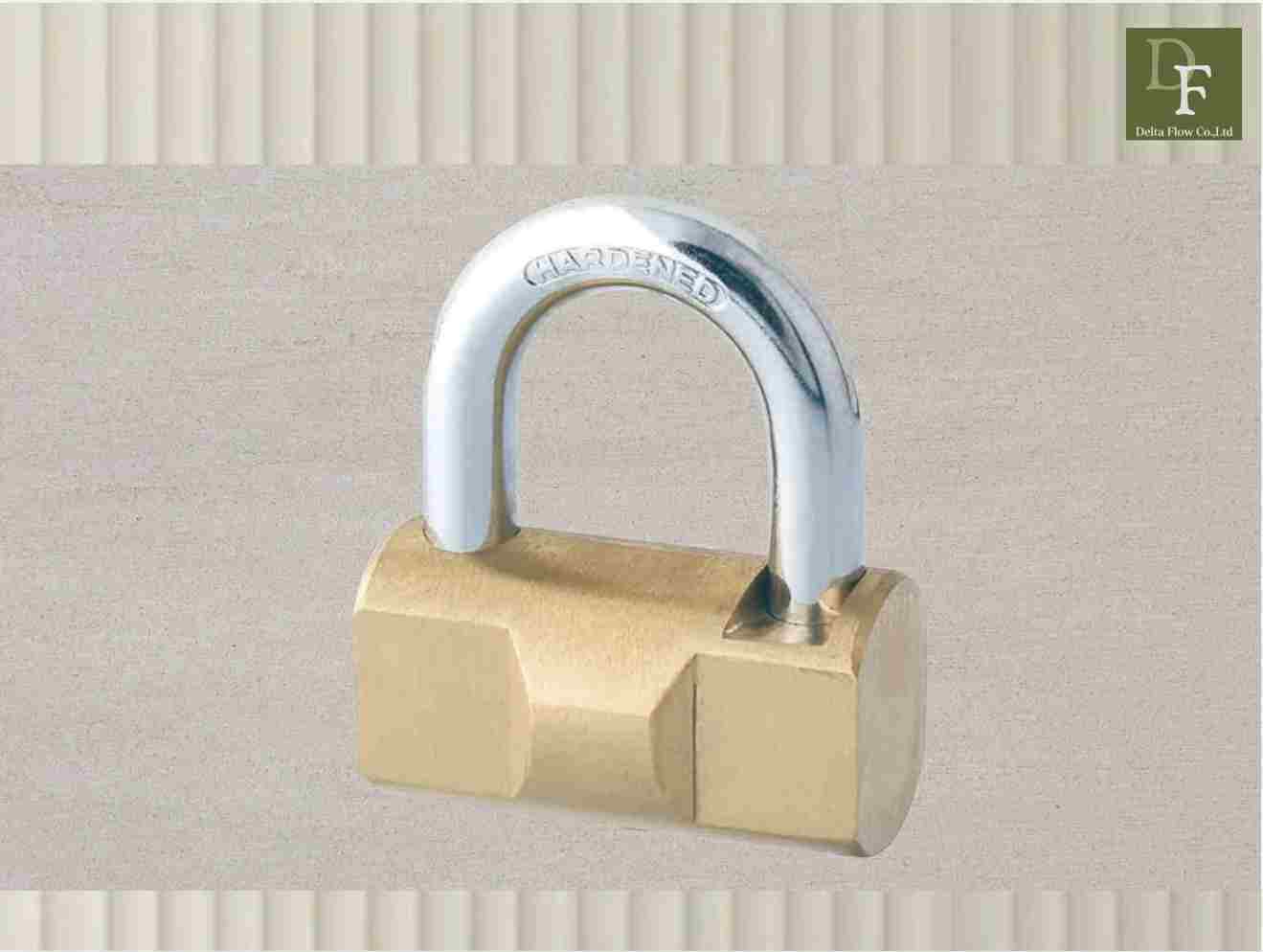 Hammer-shape brass padlock product photo