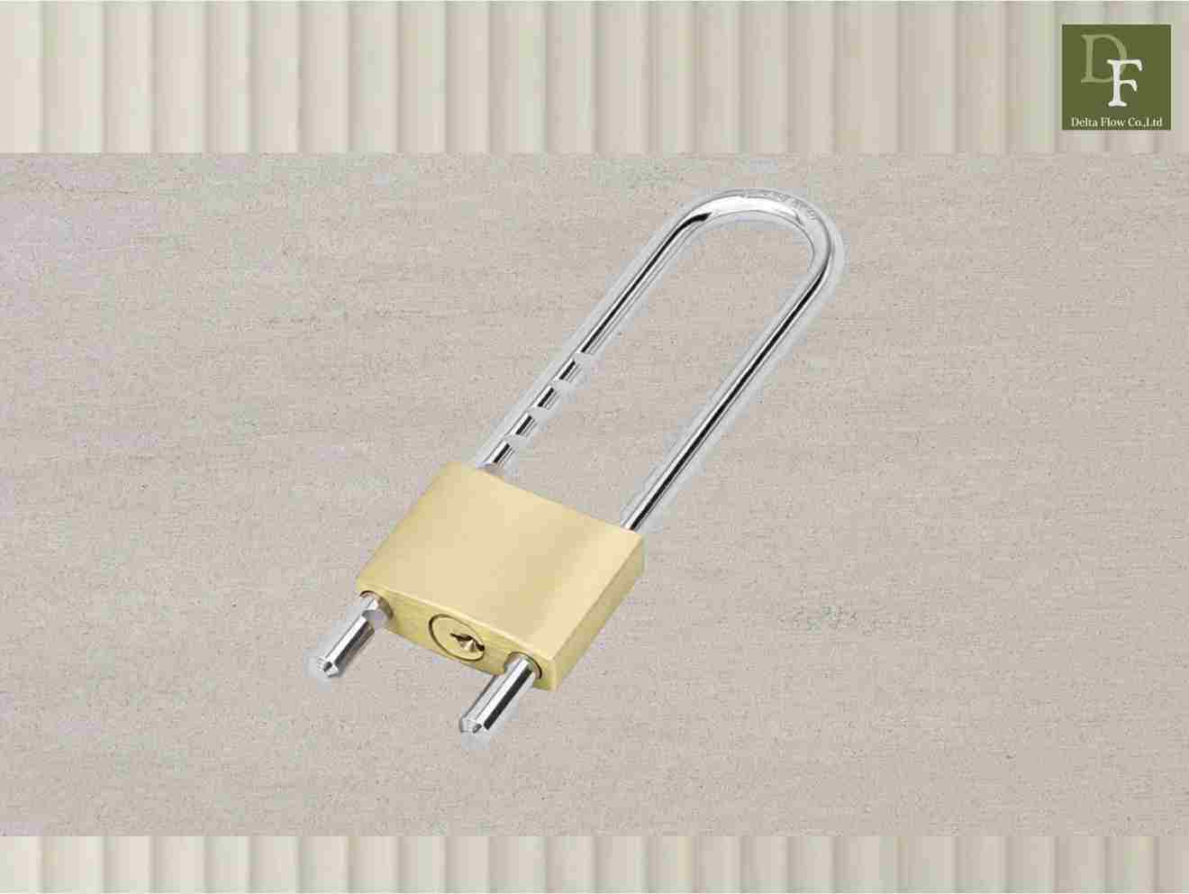 Heavy-duty brass padlock with detachable shackle product photo