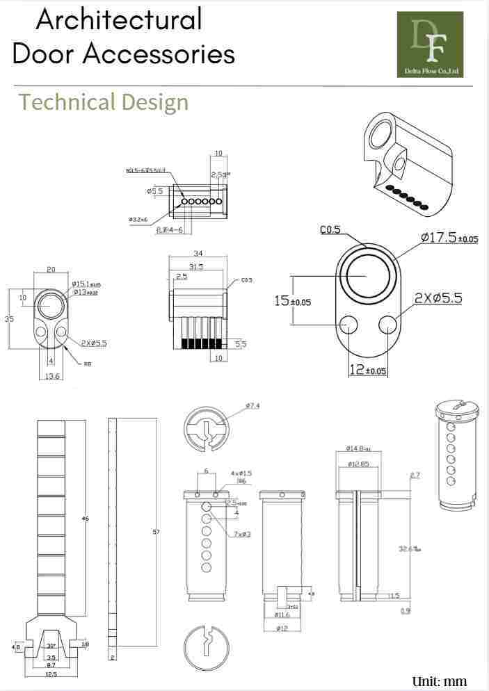 DF-135 technical design dimension diagram