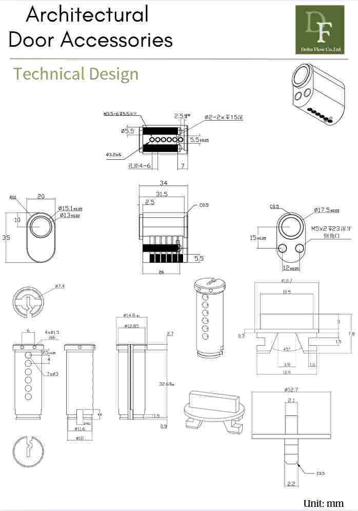 DF-136 technical design dimension diagram