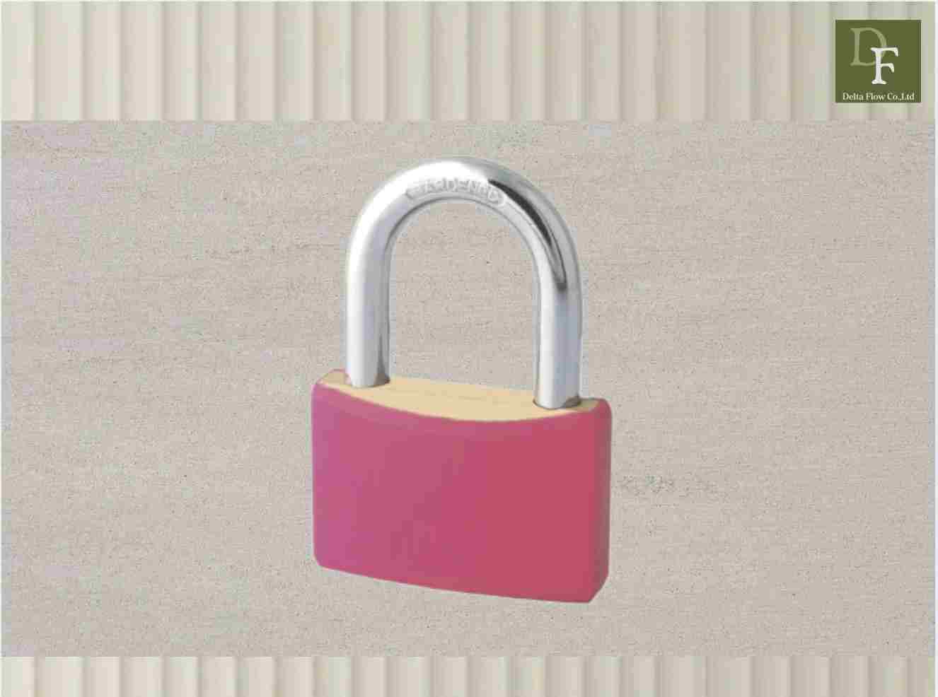 Medium-size Brass Padlock with Plastic Jacket