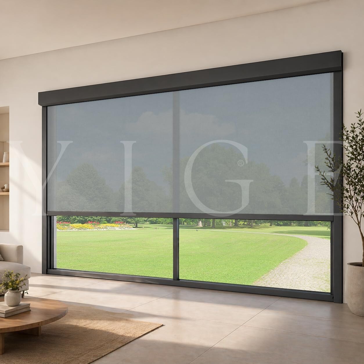 Zipper Track Roller Blinds - roller blinds window treatment by Yige AllBlinds