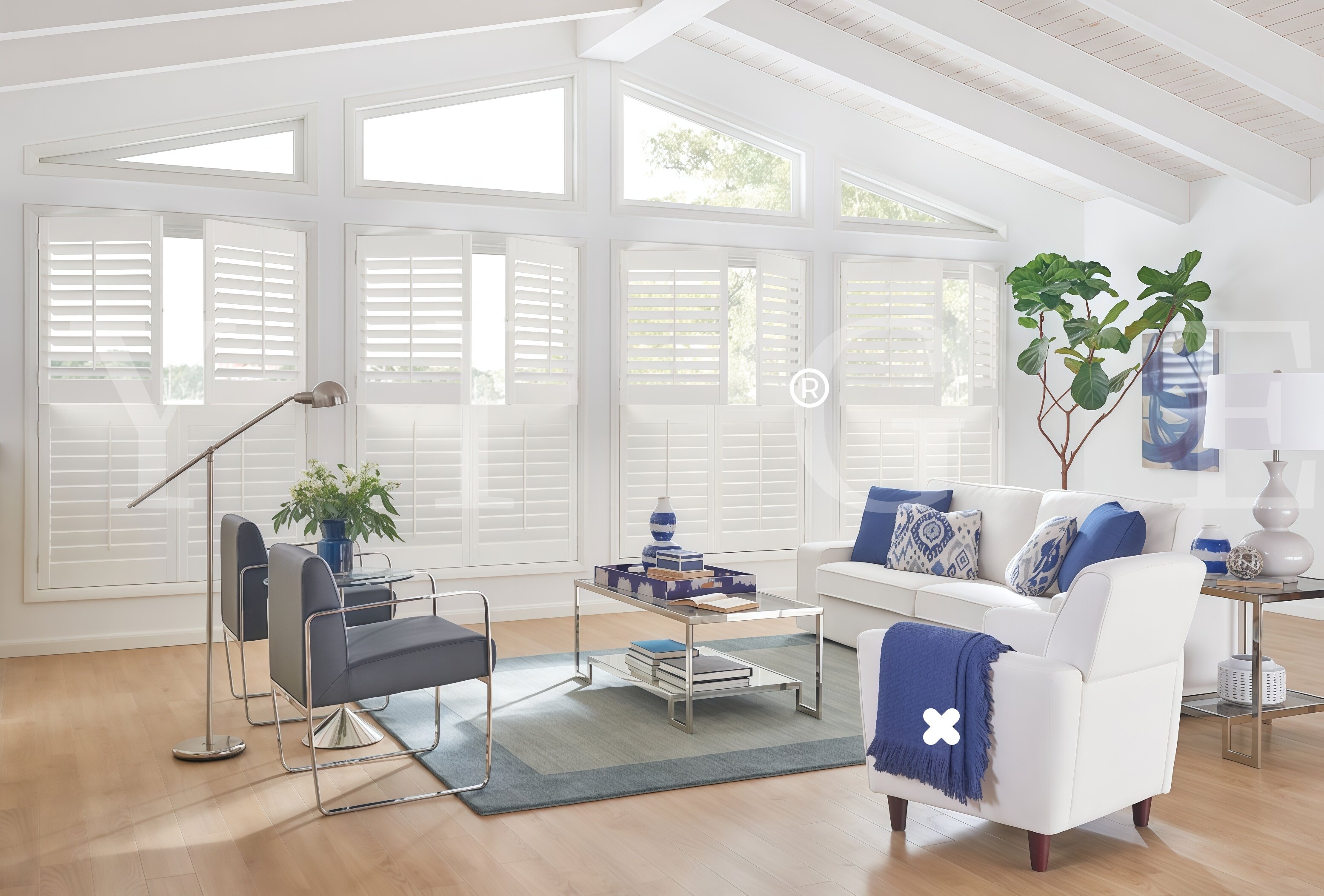 Tier-on-Tier Shutters - plantation shutters window treatment by Yige AllBlinds