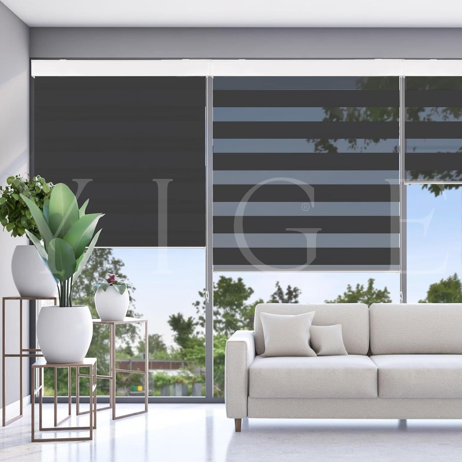 Zebra Roller Blinds - roller blinds window treatment by Yige AllBlinds