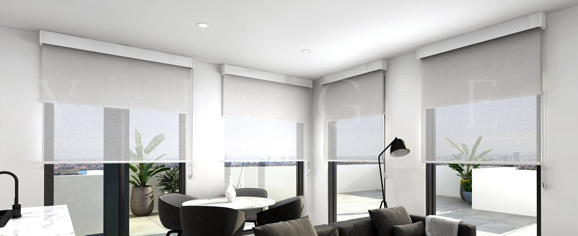Double Roller Blinds - roller blinds window treatment by Yige AllBlinds