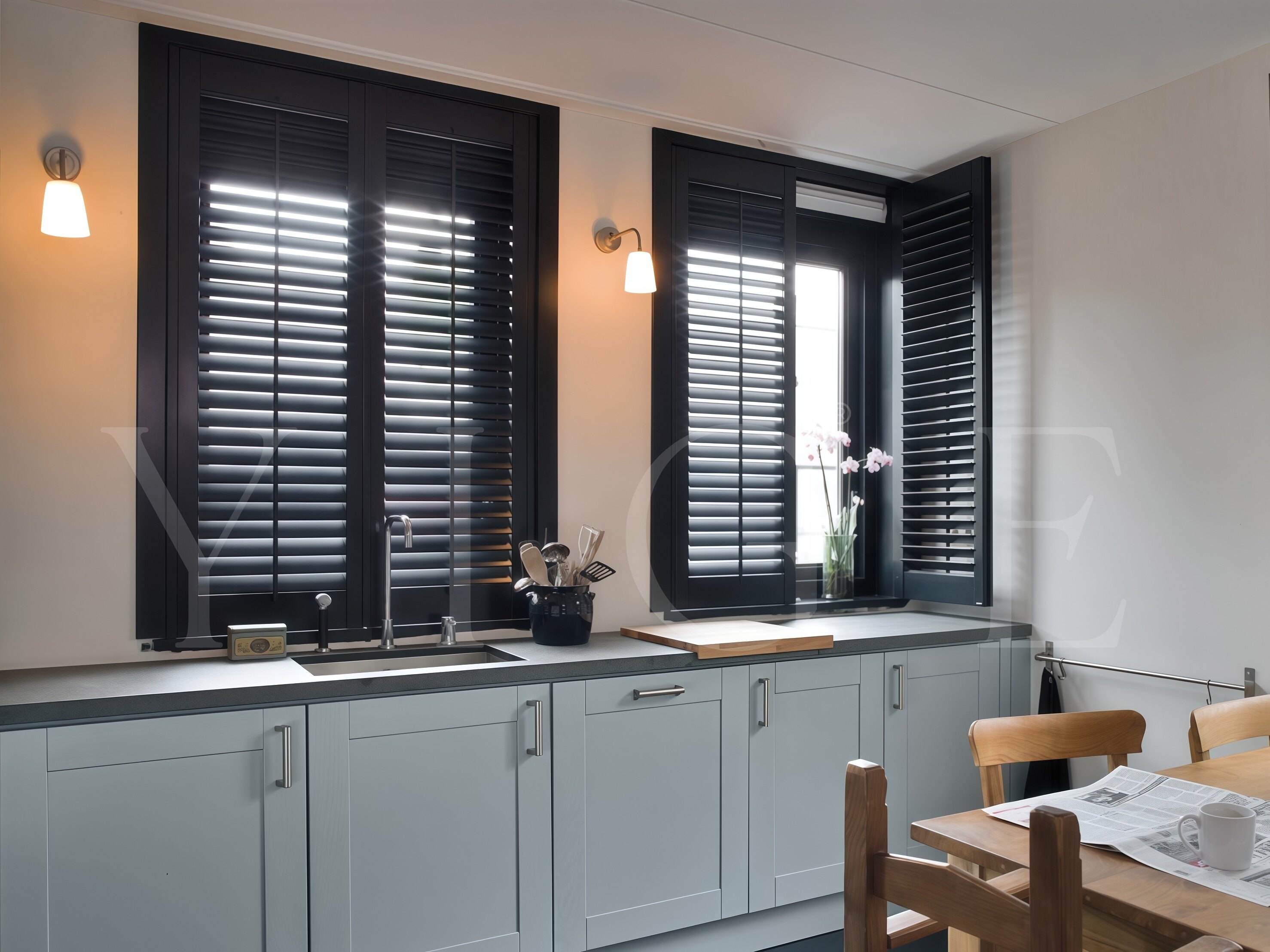 Classic Wood Plantation Shutters - plantation shutters window treatment by Yige AllBlinds