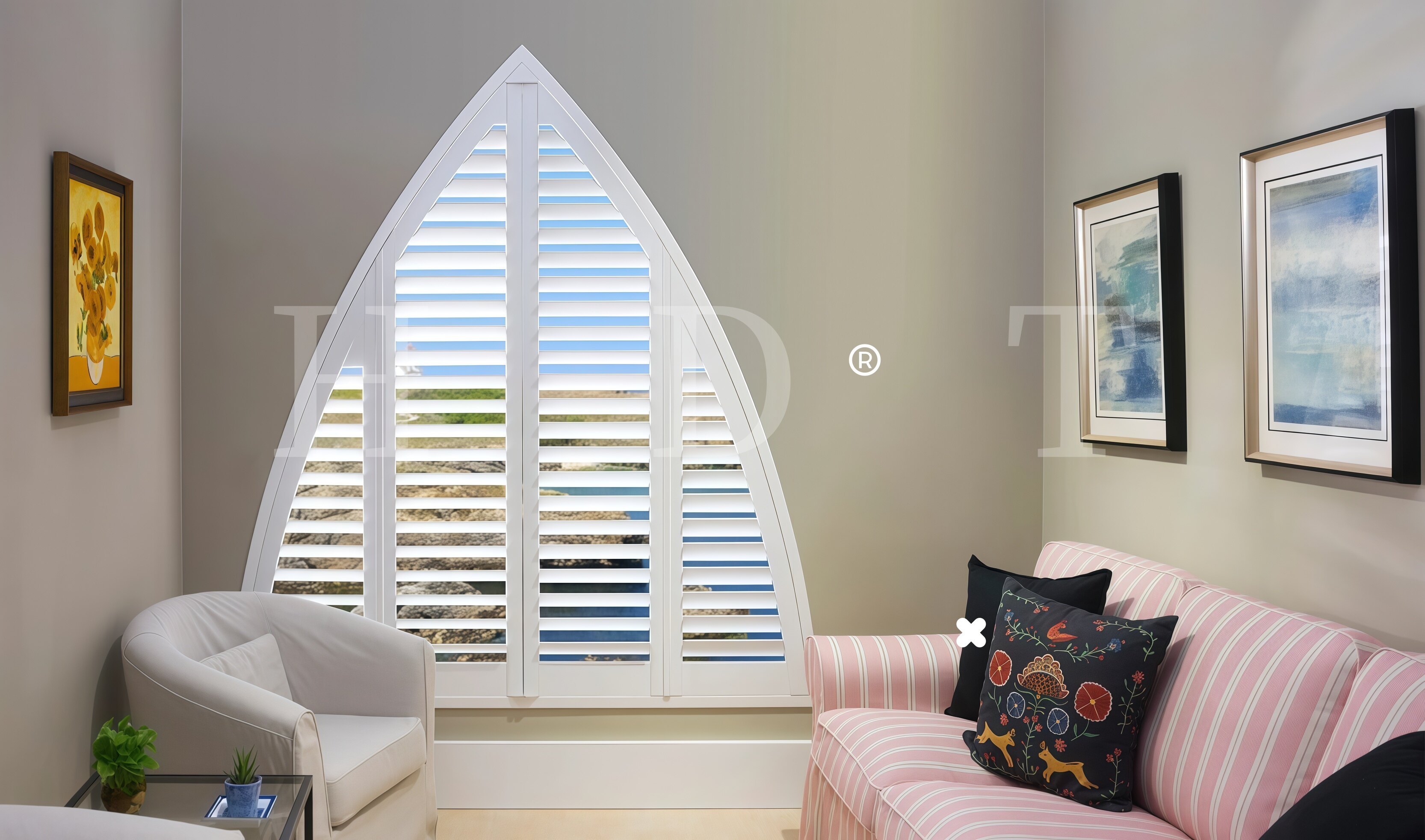 Shaped / Specialty Shutters - plantation shutters window treatment by Yige AllBlinds