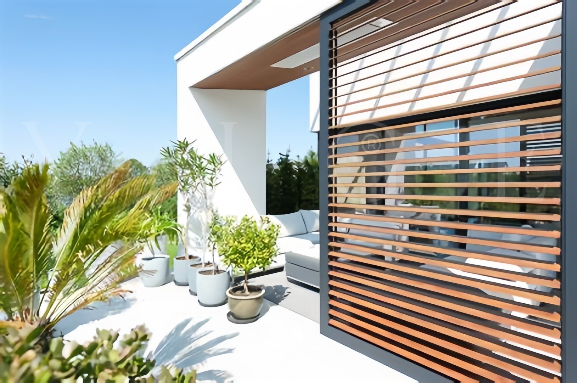 Outdoor Aluminum Shutters - plantation shutters window treatment by Yige AllBlinds