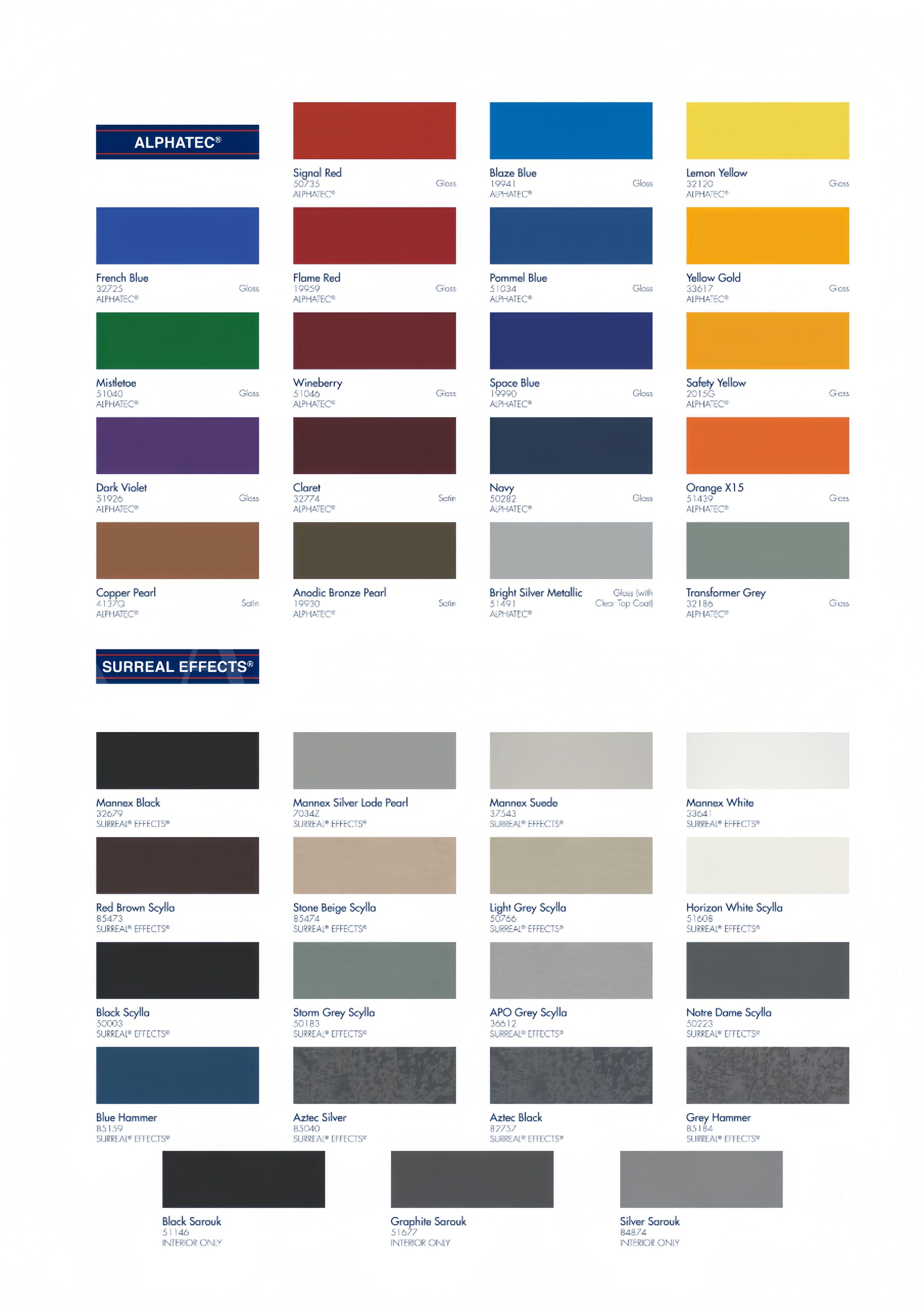 Dulux Precious® Kinetic & Pearls Color Chart