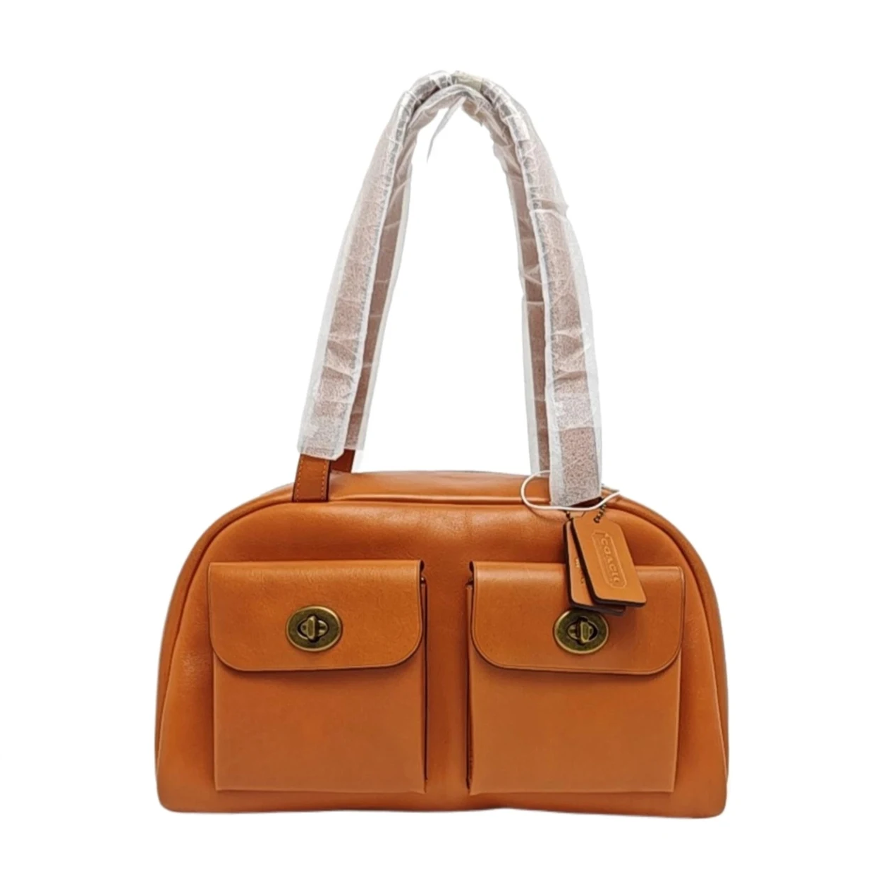 Coach Large Caramel Cowhide Handbag Shoulder Bag