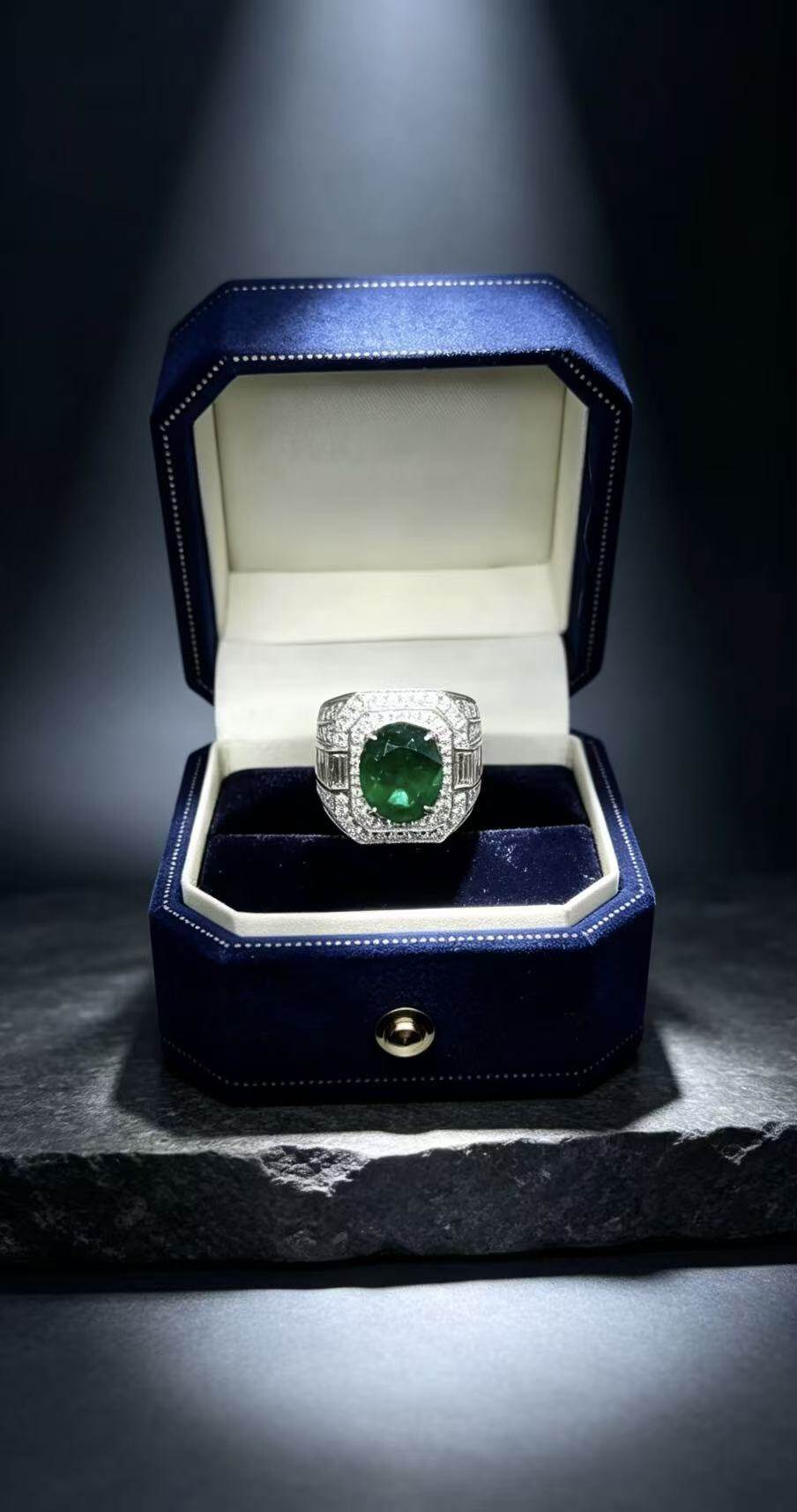 Green Light · Reverie· 18k  gold Emerald & Diamond Ring