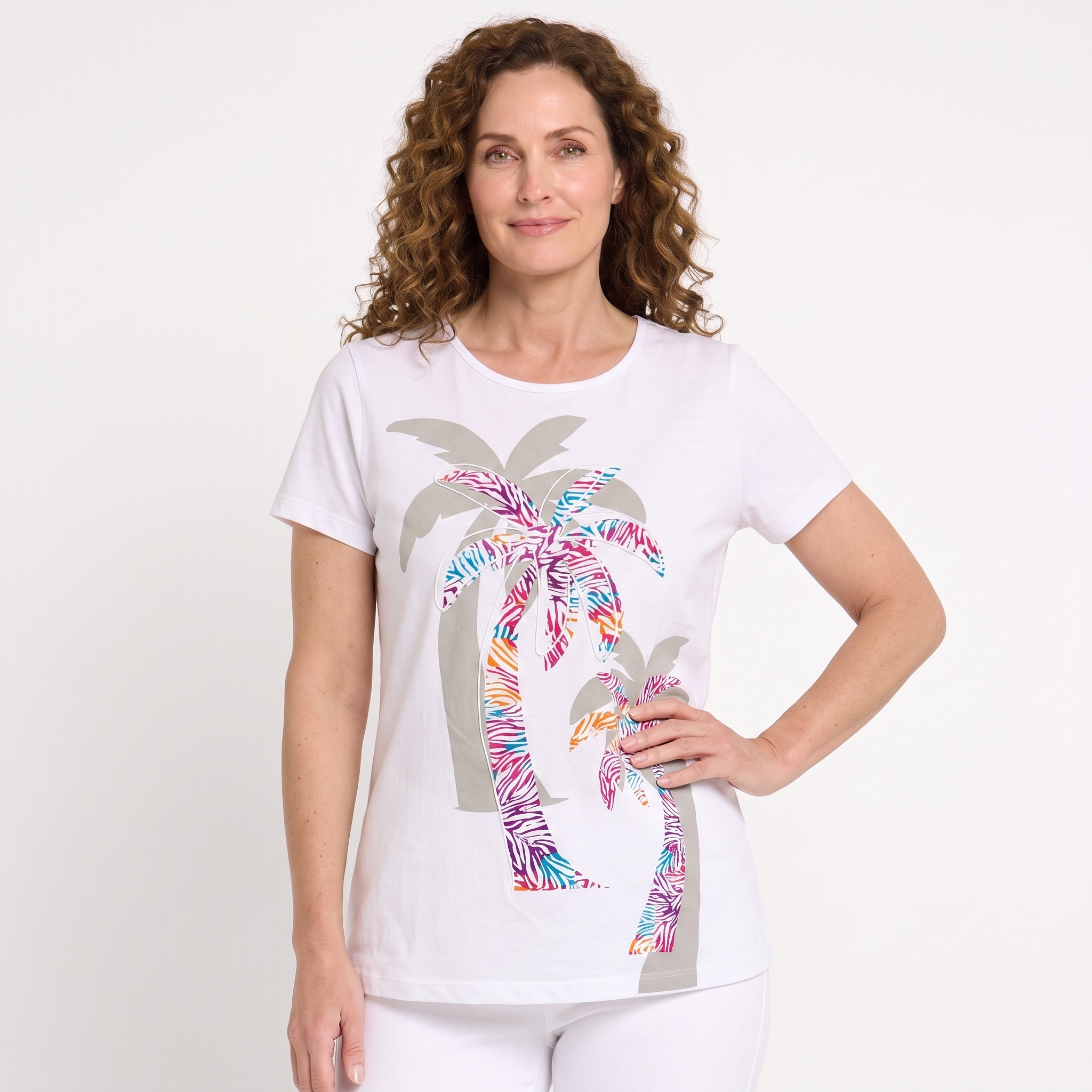 Colorful Palm Tree Graphic Tee