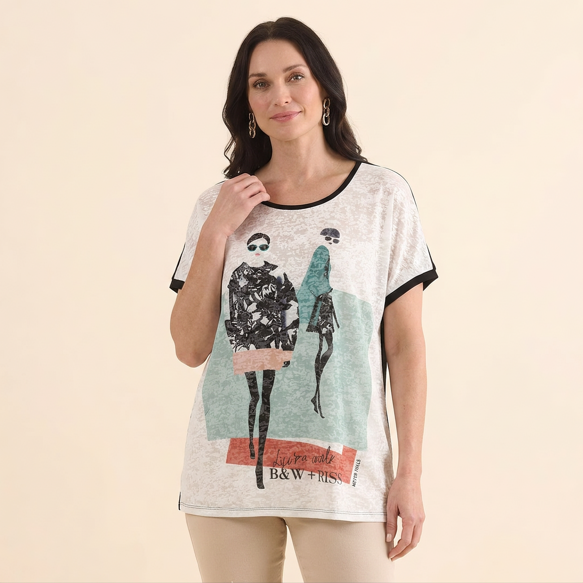 Fashion Illustration Print Tunic