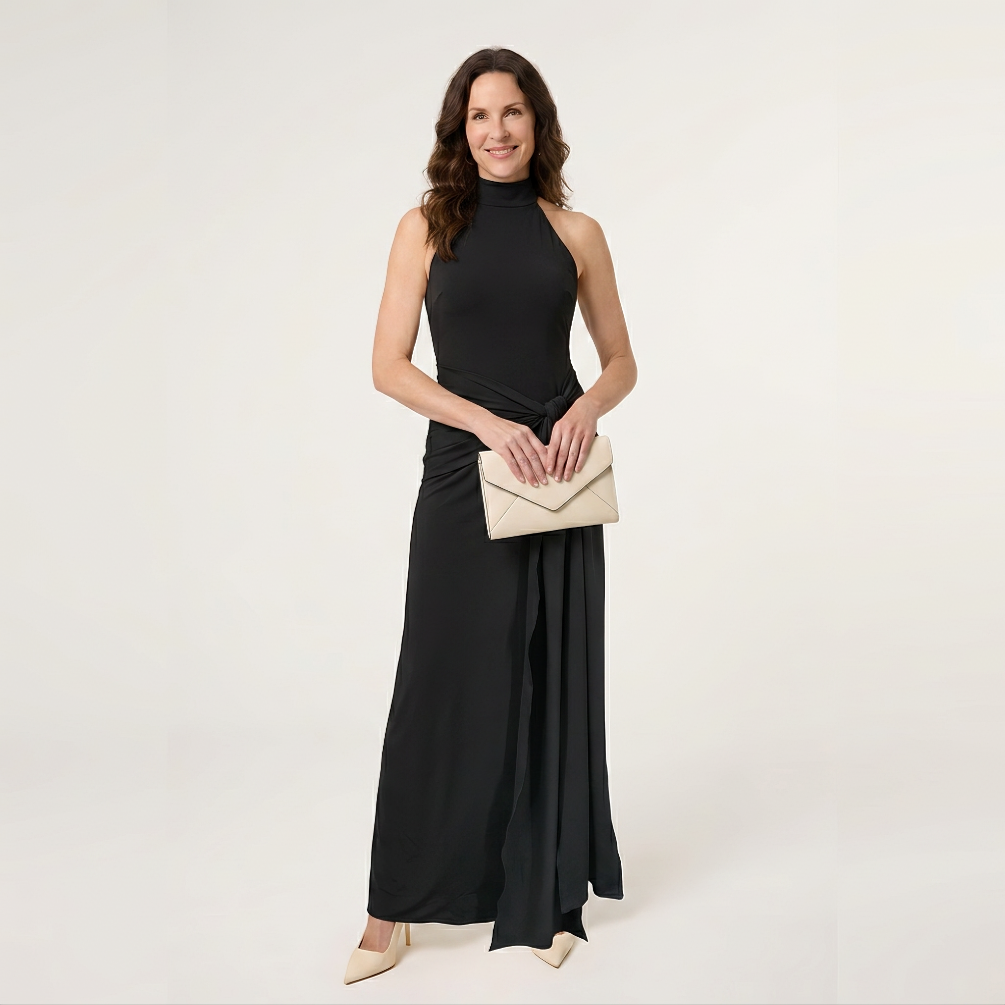 Black Halter Knot Gown