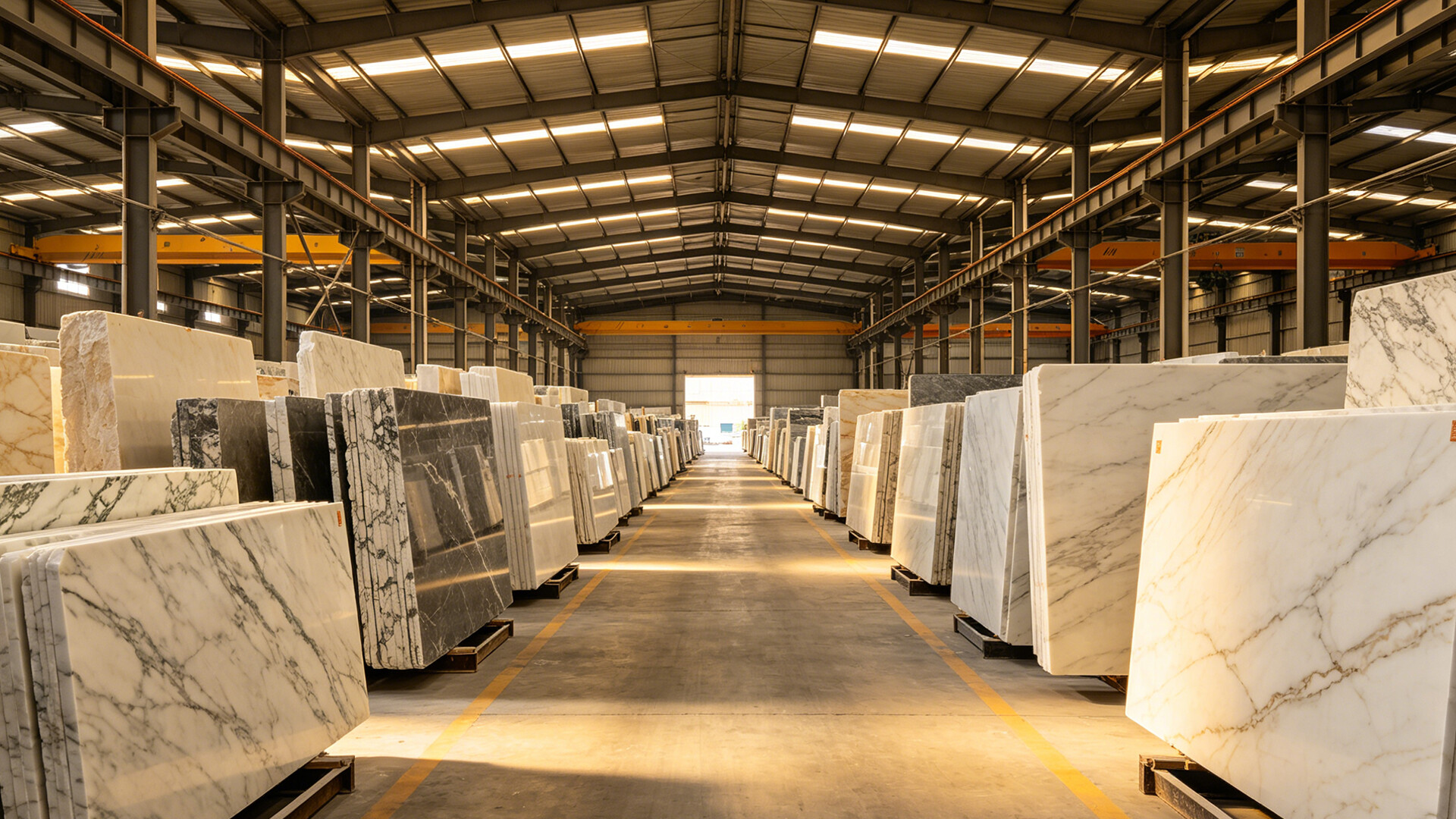 Auraxstone Warehouse - Marble and Granite Stone Slabs Storage