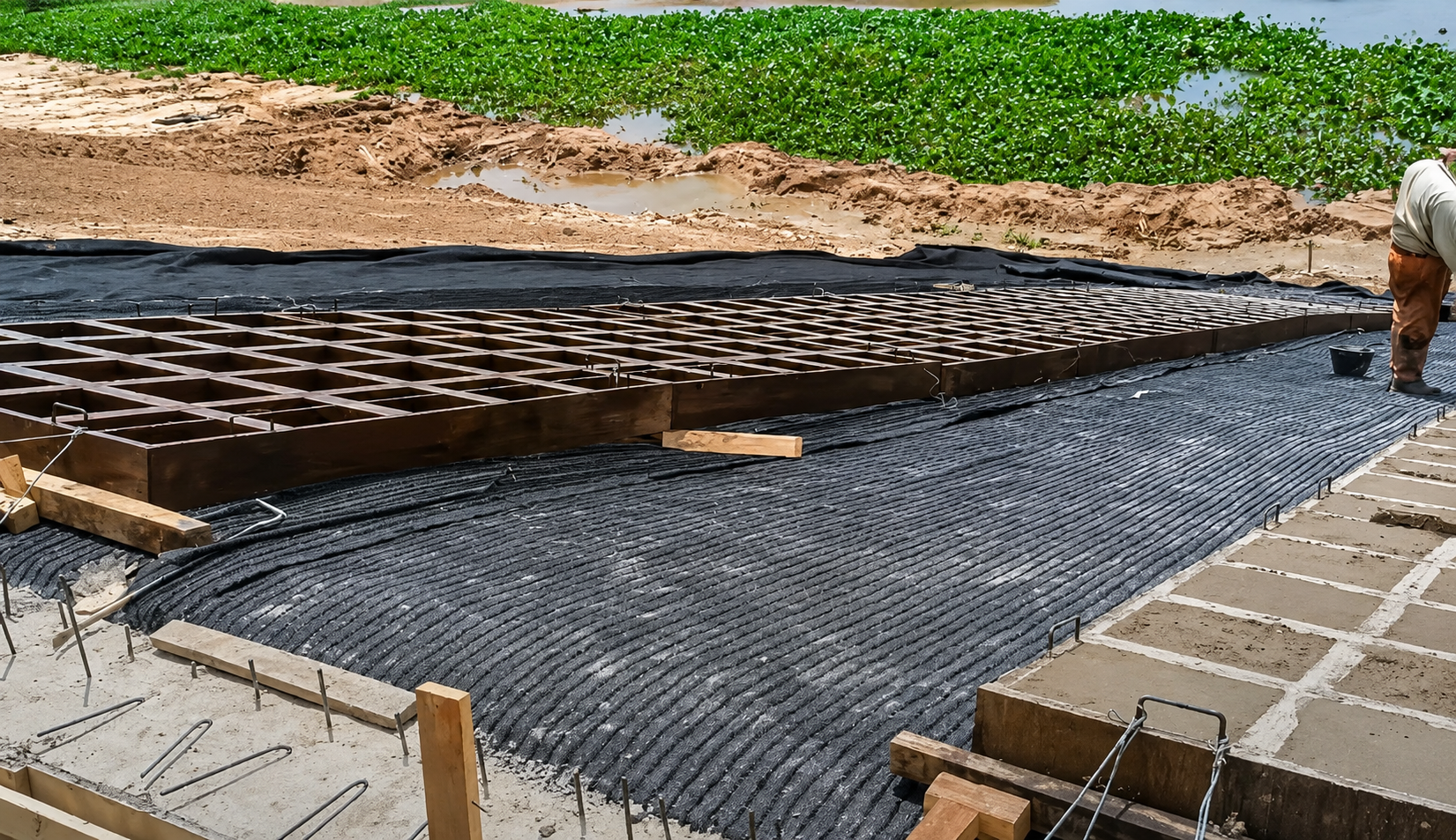 160,000 m² Custom Geotextile Infrastructure Project