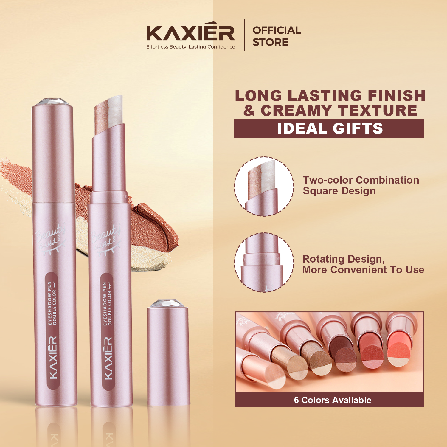  Kaxier Dual-Color Eyeshadow Stick