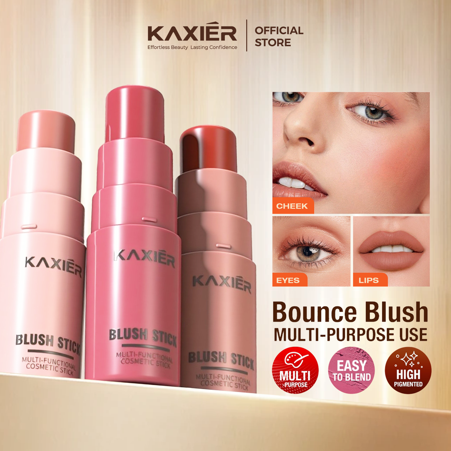 KAXIER MULTI-FUNCTIONAL COSMETIC BLUSH STICK