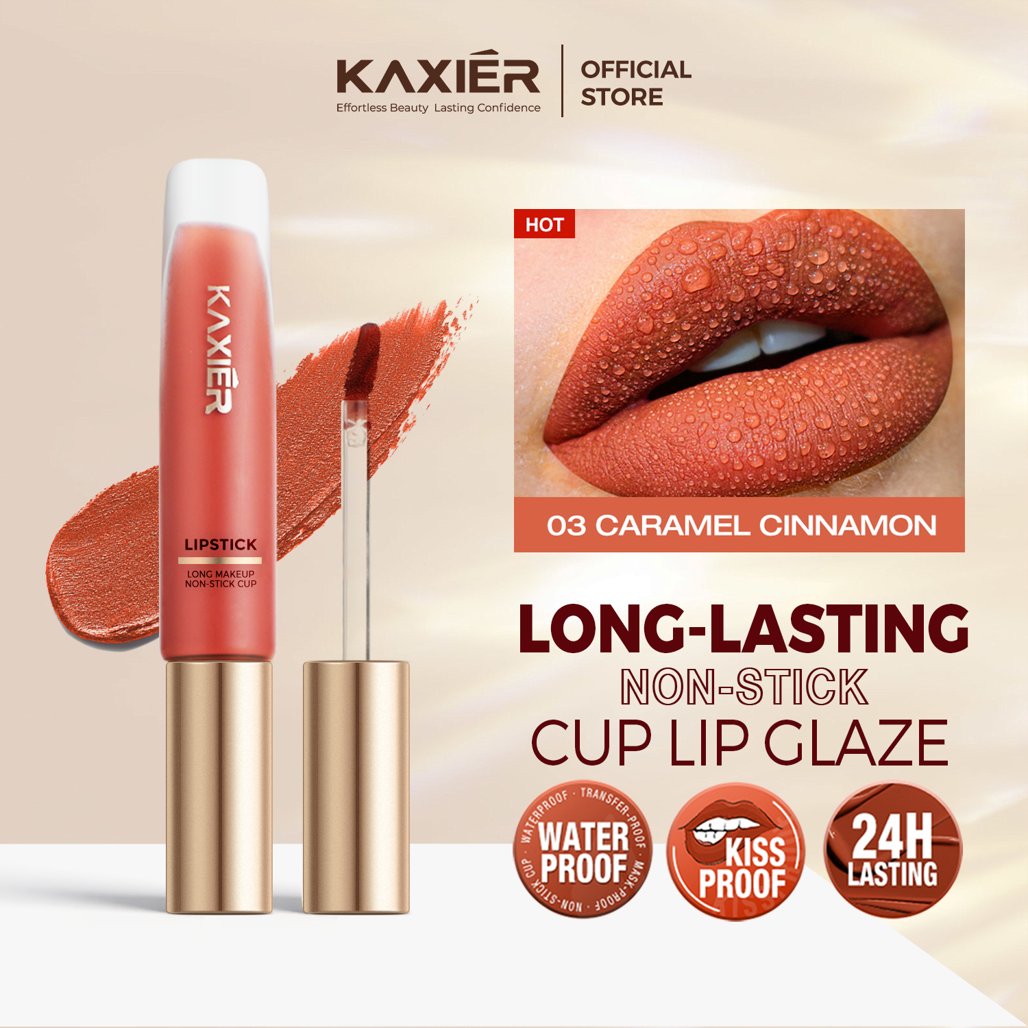 KAXIER  LONG-LASTING NON-STICK CUP LIP GLAZE
