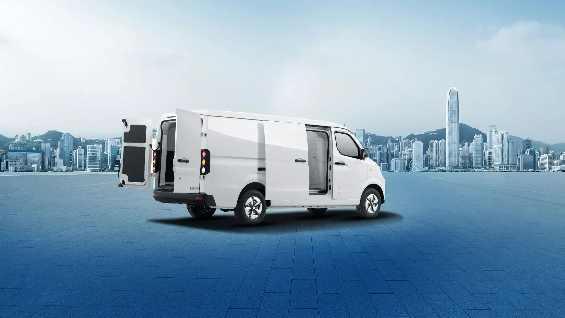 Remote Xingxiang V6E rear and side view with doors open