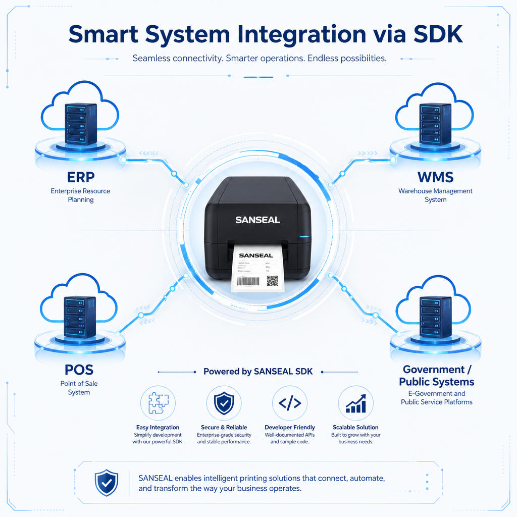 Does the portable printer support SDK-based secondary development?